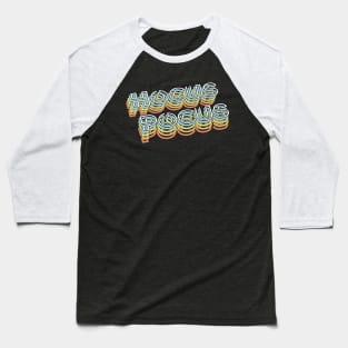Hocus Pocus Retro Typography Faded Style Baseball T-Shirt